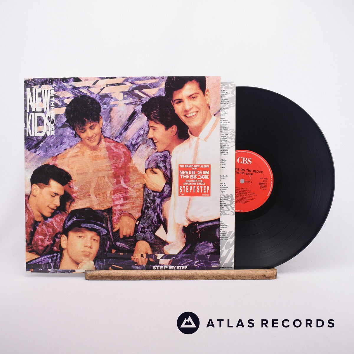 New Kids On The Block Step By Step LP Vinyl Record - Front Cover & Record