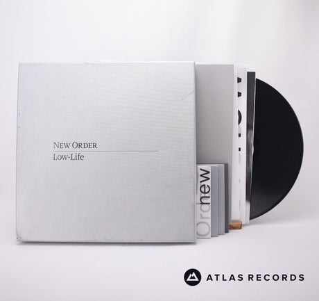 New Order Low-Life LP + 2 x CD + 2 x DVD Vinyl Record - Front Cover & Record