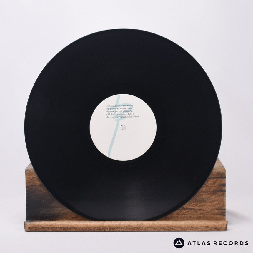 New Order - Temptation - Embossed Sleeve Strawberry 12" Vinyl Record - VG+/EX