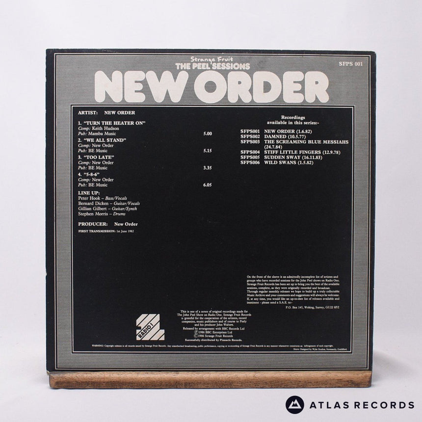 New Order - The Peel Sessions - 12" Vinyl Record - VG+/VG+