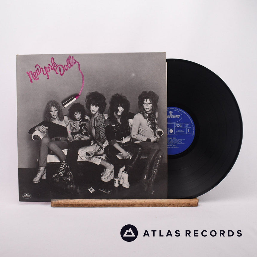 New York Dolls New York Dolls LP Vinyl Record - Front Cover & Record