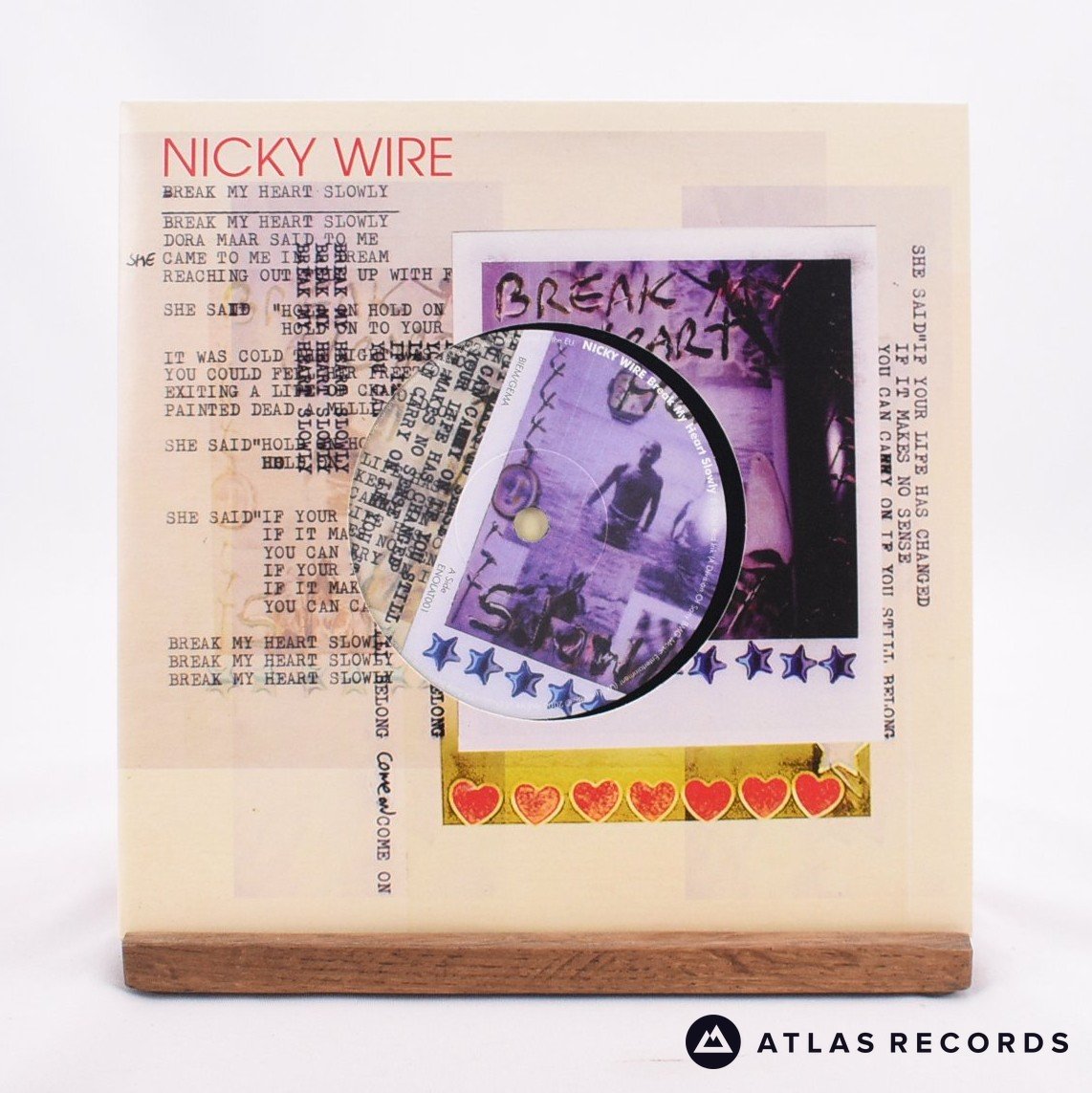 Nicky Wire Break My Heart Slowly 7" Vinyl Record - Front Cover & Record