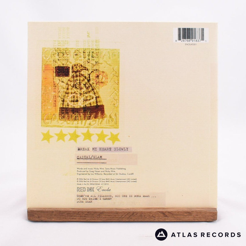 Nicky Wire - Break My Heart Slowly - Die-Cut Sleeve 7" Vinyl Record - NM/NM