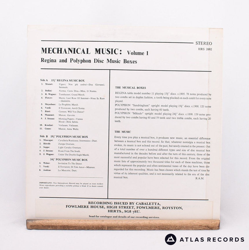 No Artist - Mechanical Music, Volume 1: Regina And Polyphon Disc Musi - LP Vinyl