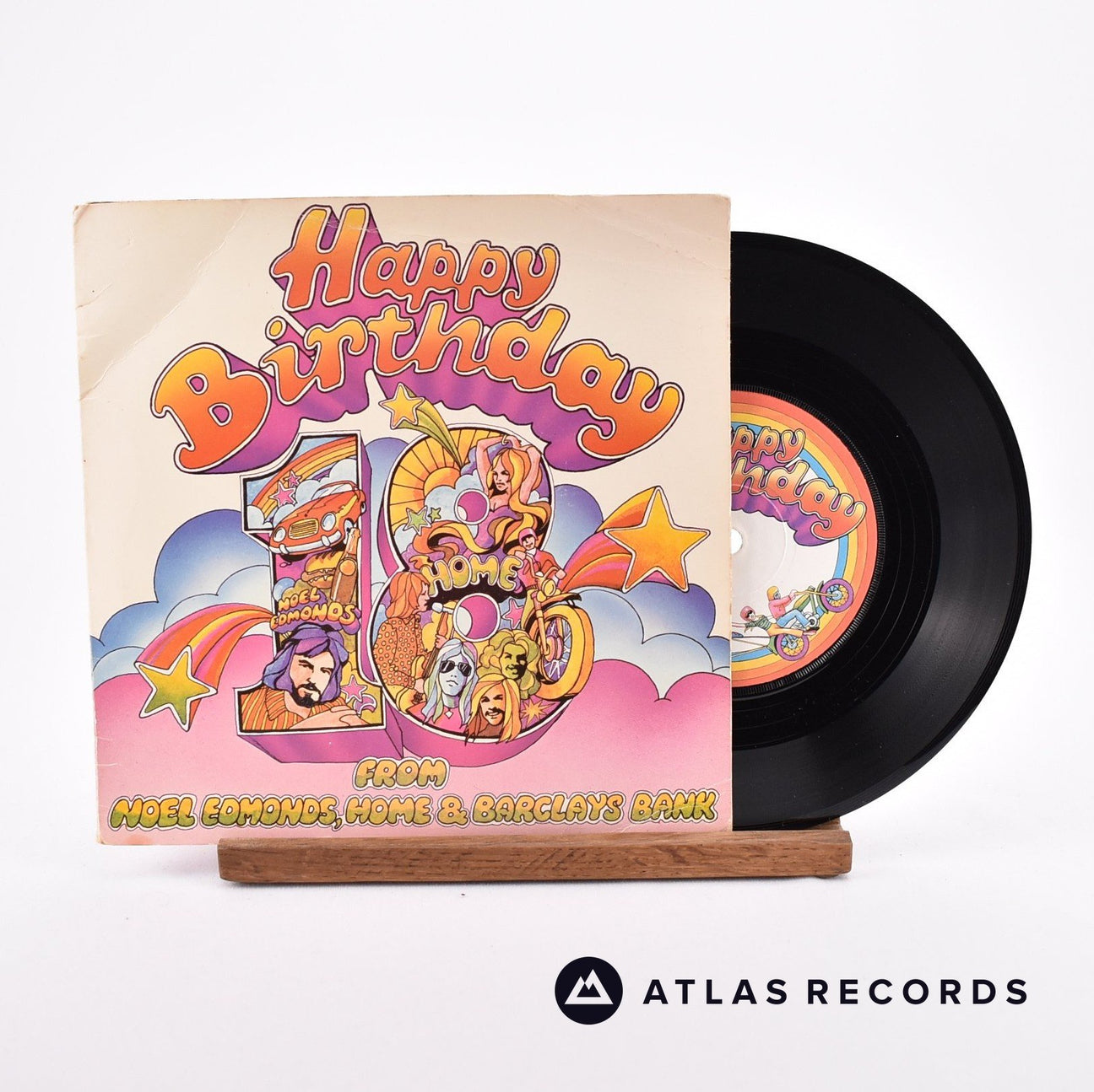 Noel Edmonds Happy Birthday 7" Vinyl Record - Front Cover & Record