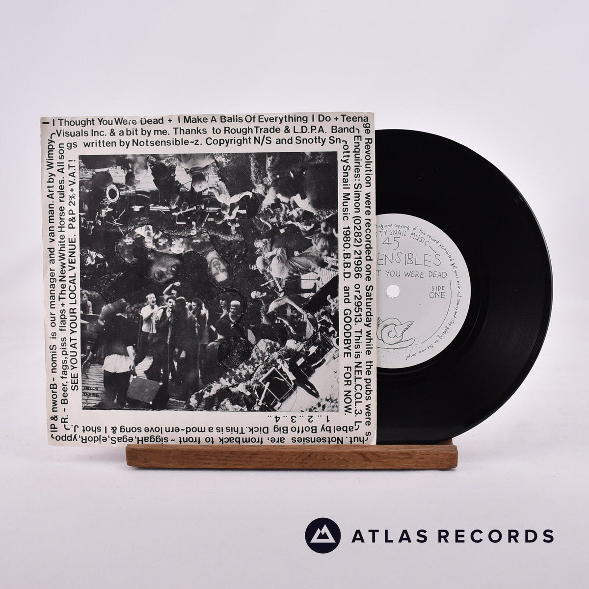 Notsensibles I Thought You Were Dead 7" Vinyl Record - Front Cover & Record