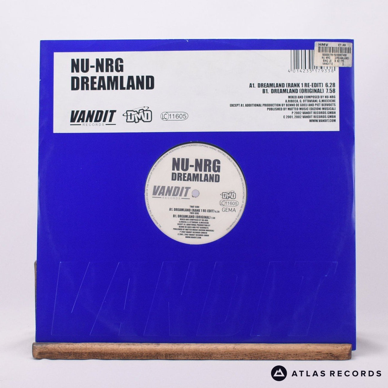 Nu NRG Dreamland 12" Vinyl Record - Front Cover & Record