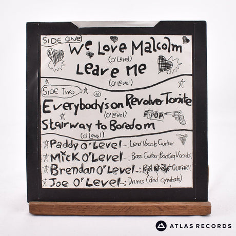 'O' Level - We Love Malcolm EP - Repress White Label 7" EP Vinyl Record - EX/EX