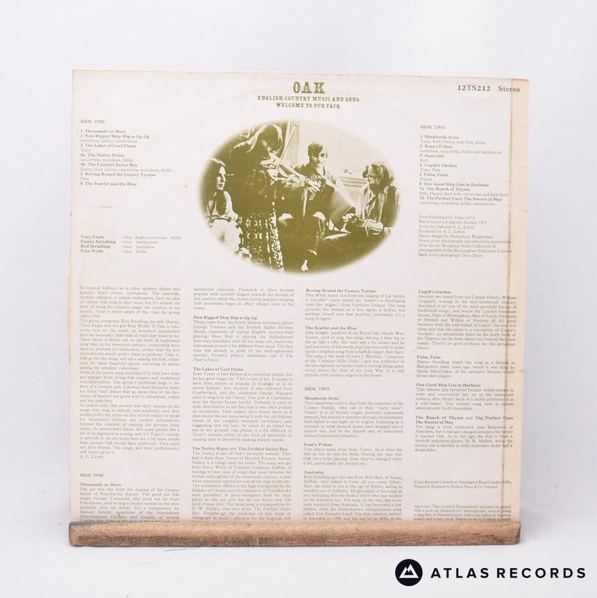 Oak - Welcome To Our Fair - A-1 B-1 LP Vinyl Record - VG+/VG