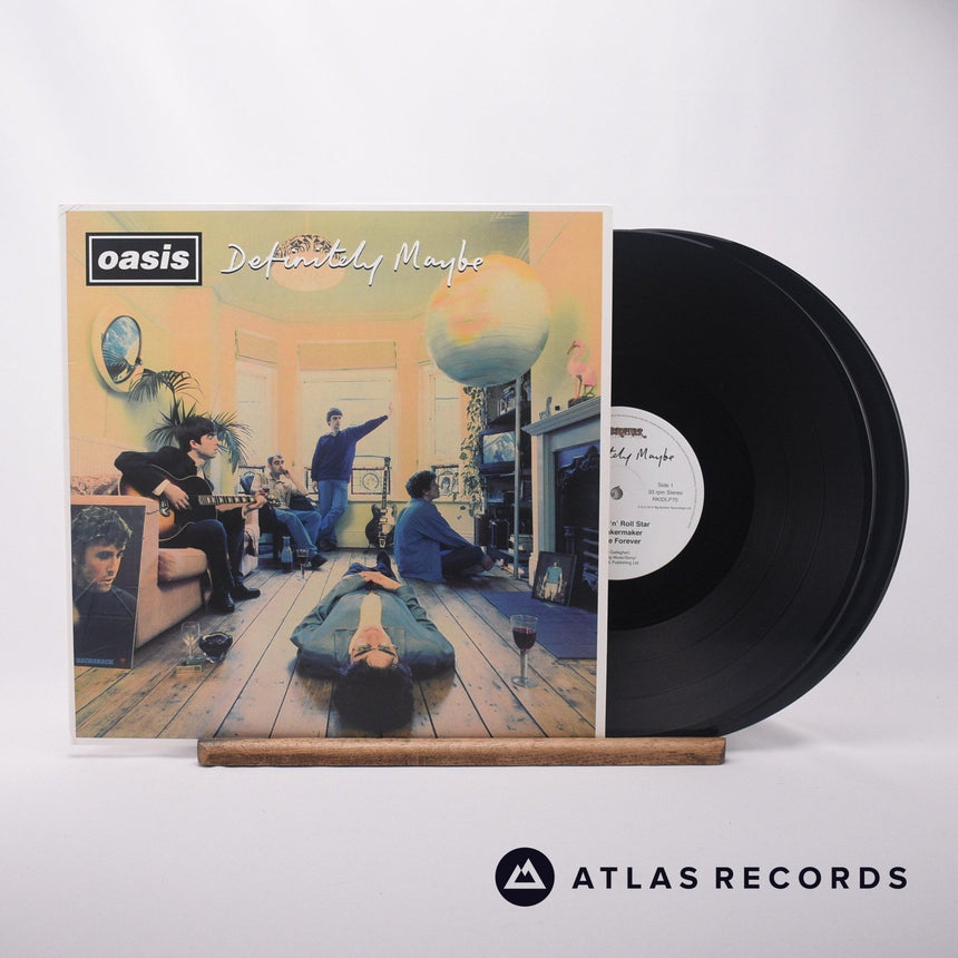 Oasis Definitely Maybe Double LP Vinyl Record - Front Cover & Record