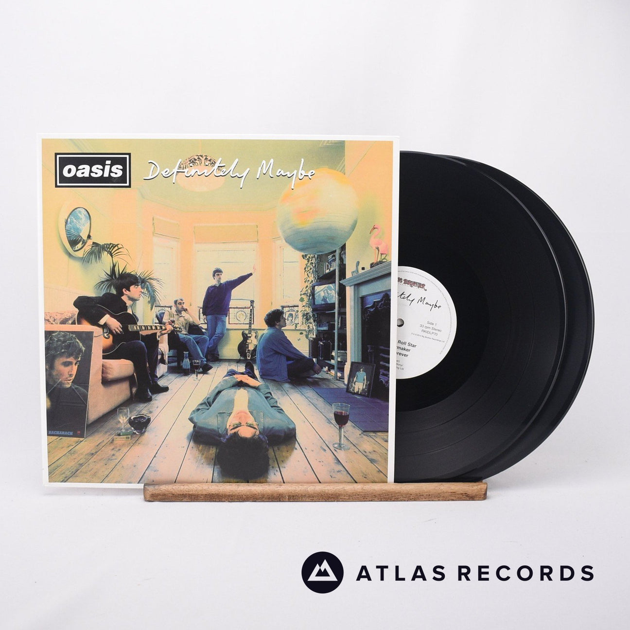 Oasis Definitely Maybe 2 x LP Vinyl Record - Front Cover & Record