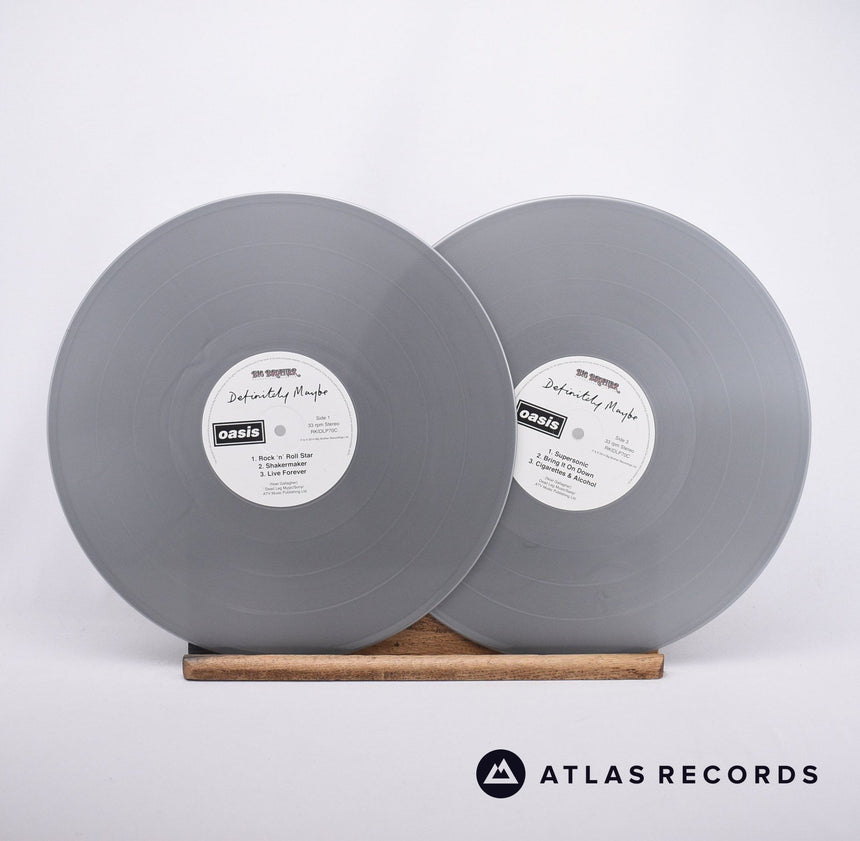 Oasis - Definitely Maybe - Silver Limited Edition 2 x LP Vinyl Record - EX/NM