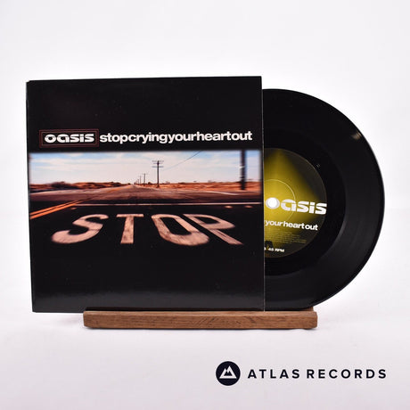 Oasis Stop Crying Your Heart Out 7" Vinyl Record - Front Cover & Record