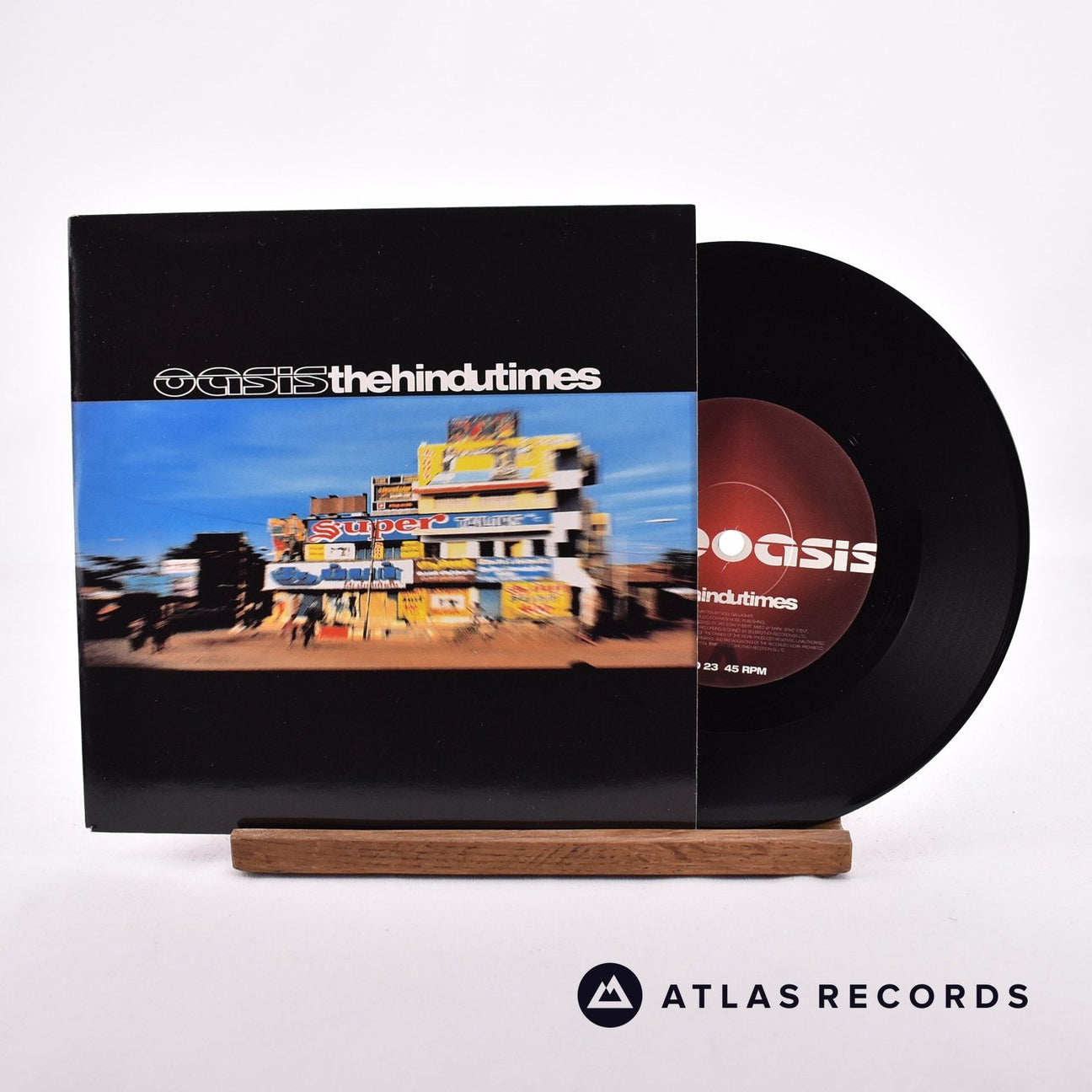 Oasis The Hindu Times 7" Vinyl Record - Front Cover & Record