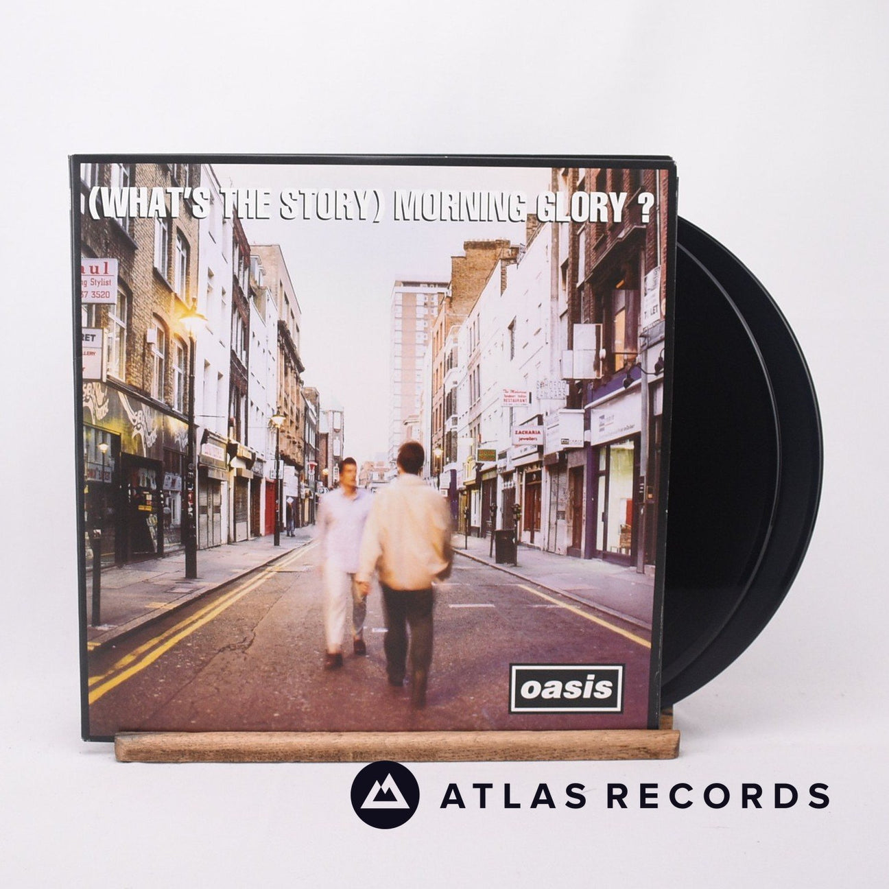 Oasis (What's The Story) Morning Glory? 2 x LP Vinyl Record - Front Cover & Record