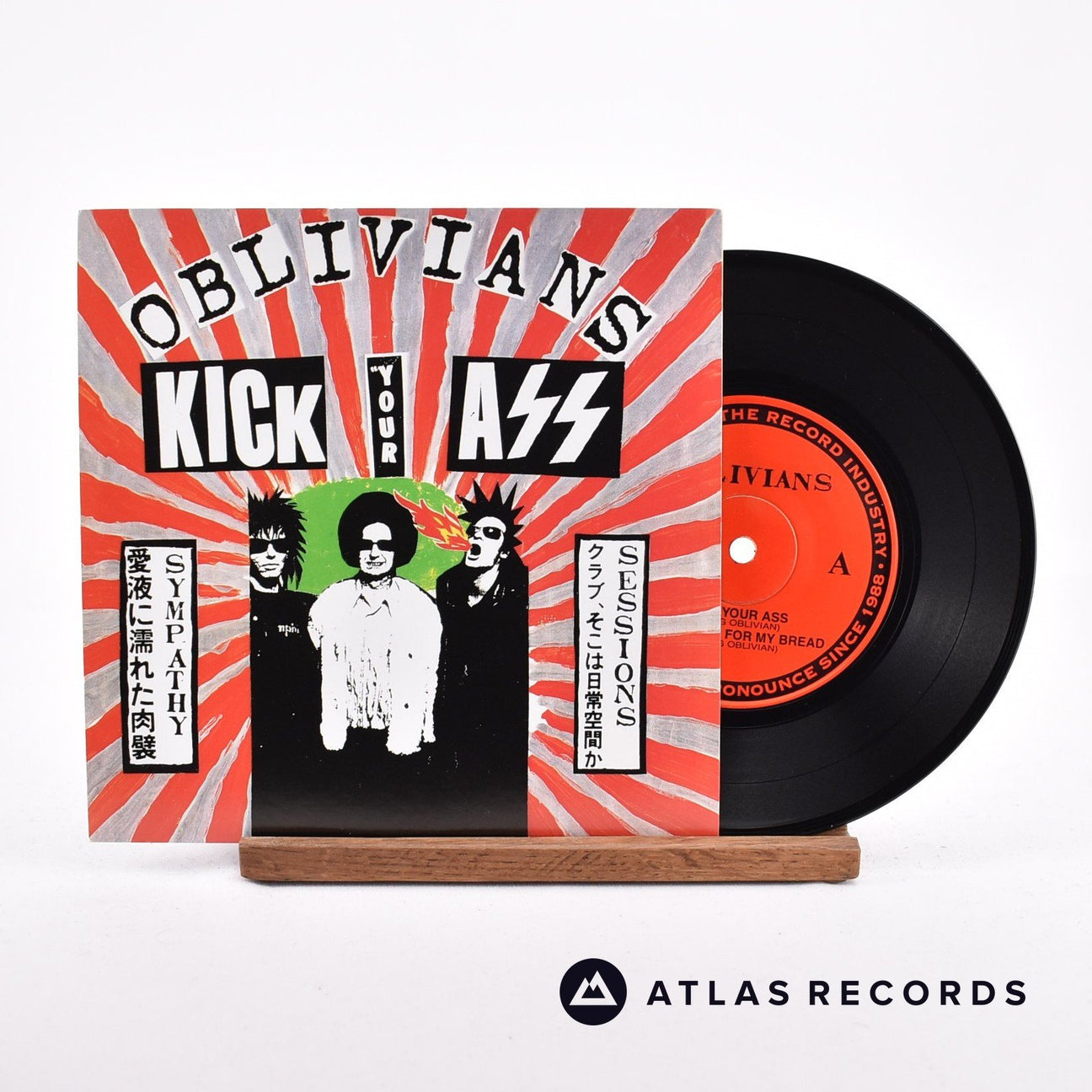 Oblivians Kick Your Ass 7" Vinyl Record - Front Cover & Record