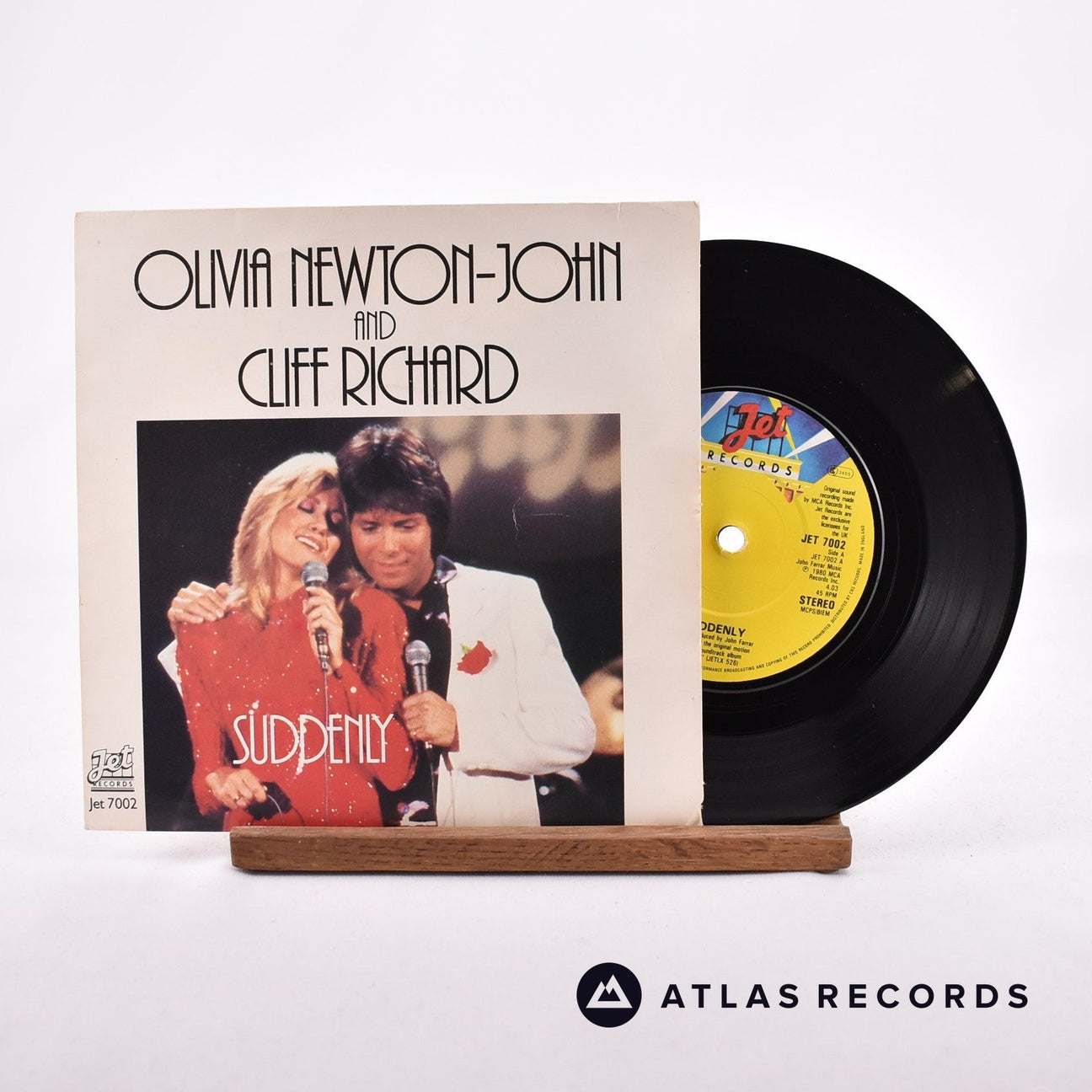Olivia Newton-John Suddenly 7" Vinyl Record - Front Cover & Record