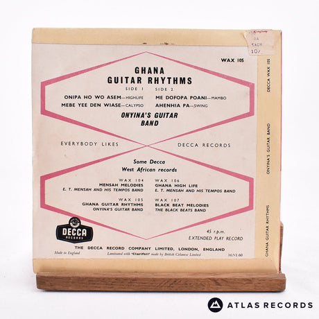 Onyina's Guitar Band - Ghana Guitar Rythms - 7" EP Vinyl Record - VG+/VG+