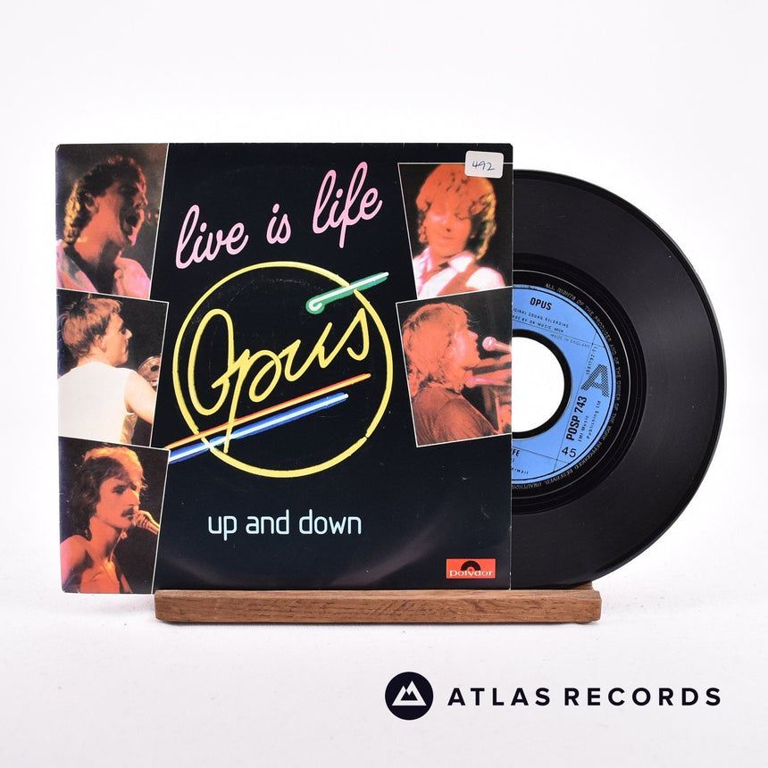 Opus Live Is Life 7" Vinyl Record - Front Cover & Record