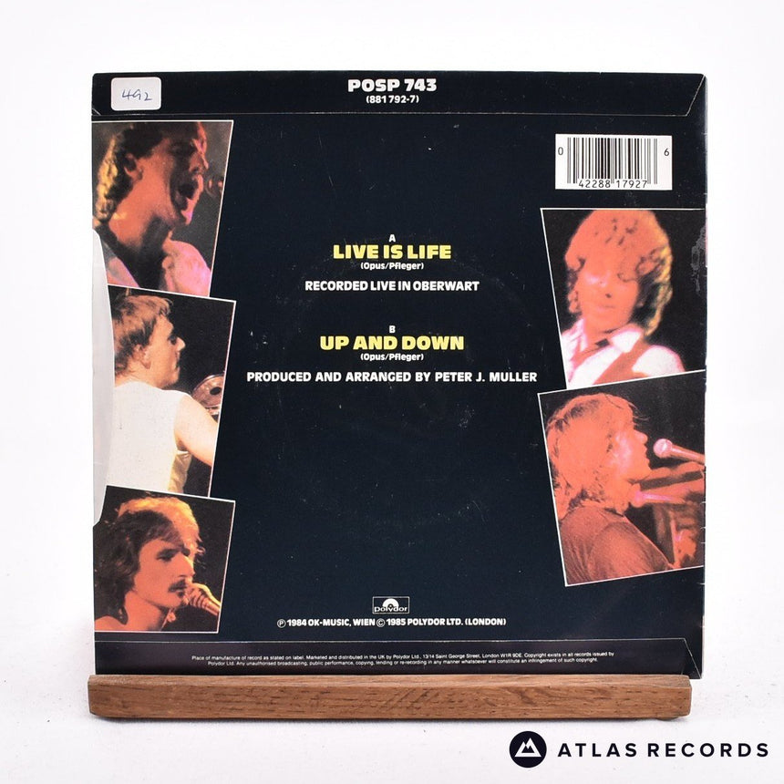 Opus - Live Is Life - 7" Vinyl Record - VG+/VG+