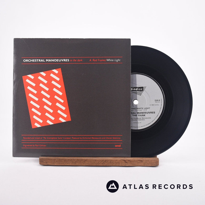 Orchestral Manoeuvres In The Dark Red Frame/White Light 7" Vinyl Record - Front Cover & Record