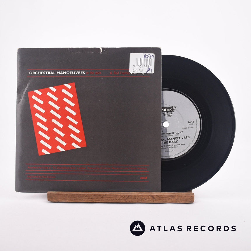 Orchestral Manoeuvres In The Dark Red Frame/White Light 7" Vinyl Record - Front Cover & Record