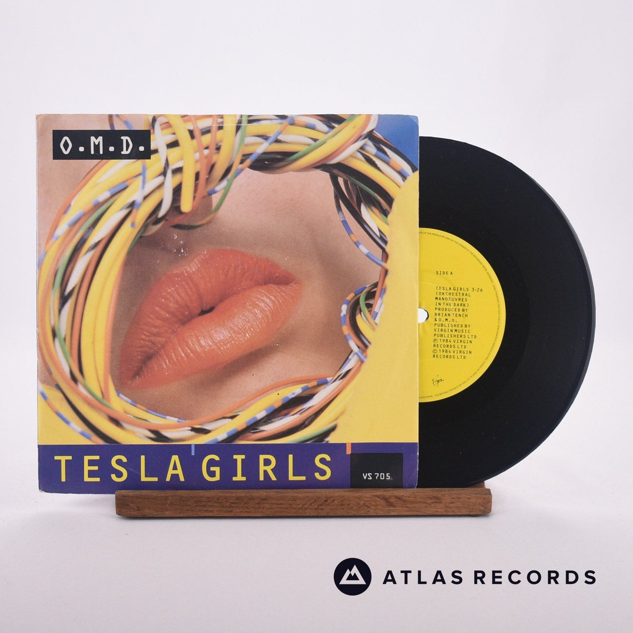 Orchestral Manoeuvres In The Dark Tesla Girls 7" Vinyl Record - Front Cover & Record