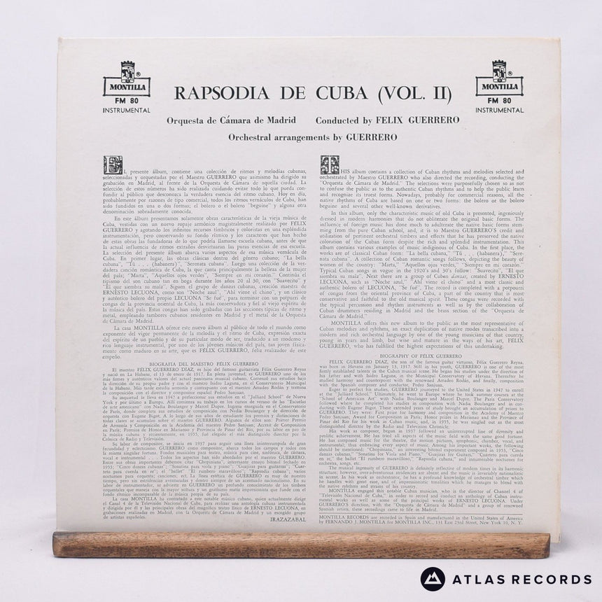 Orquesta de Cámara de Madrid - Mood Music From Cuba - LP Vinyl Record - EX/VG+