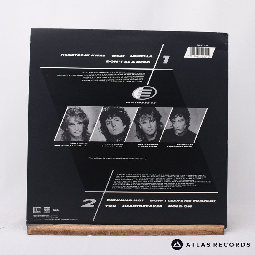 Outside Edge - Running Hot - LP Vinyl Record - EX/EX