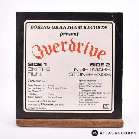 Overdrive - On The Run - Limited Edition 7" EP Vinyl Record - VG+/EX