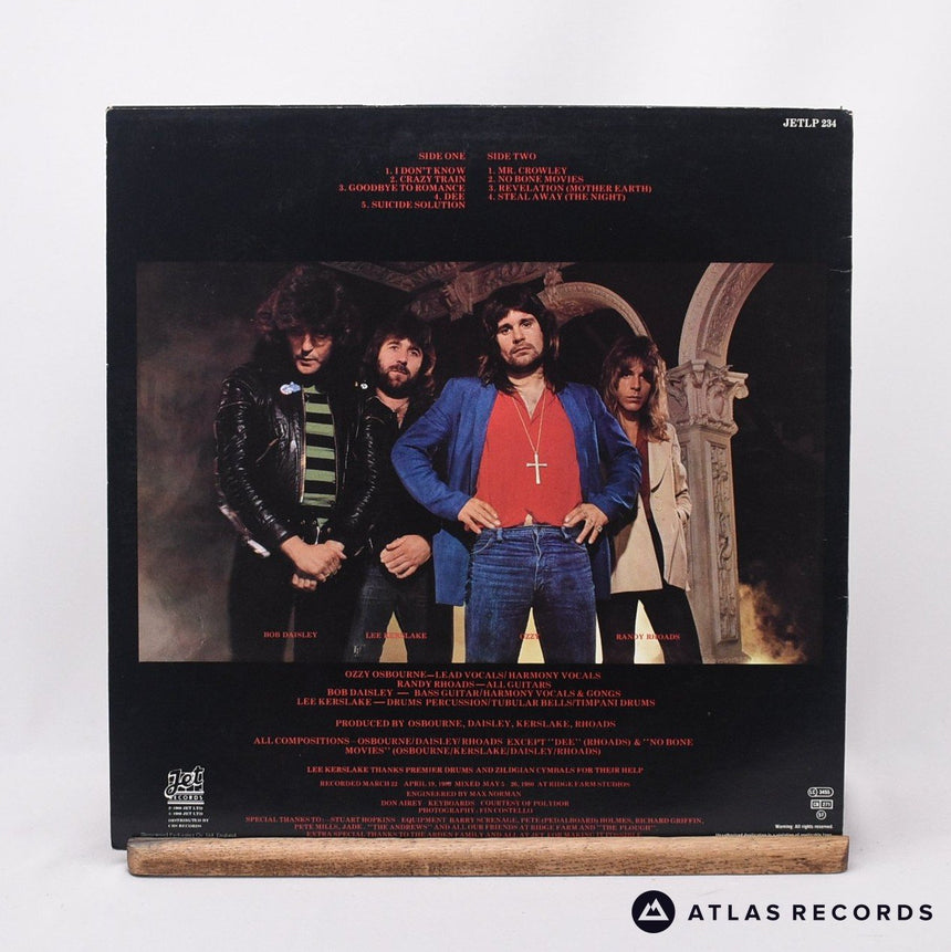 Ozzy Osbourne - Blizzard Of Ozz - A2 B1 LP Vinyl Record - VG+/EX