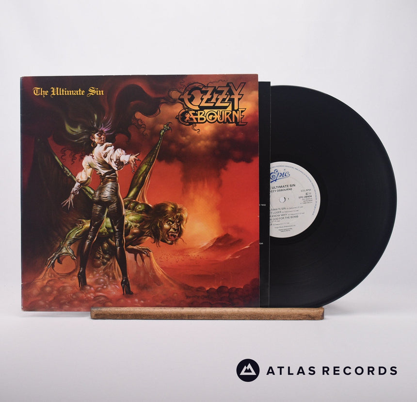 Ozzy Osbourne The Ultimate Sin LP Vinyl Record - Front Cover & Record