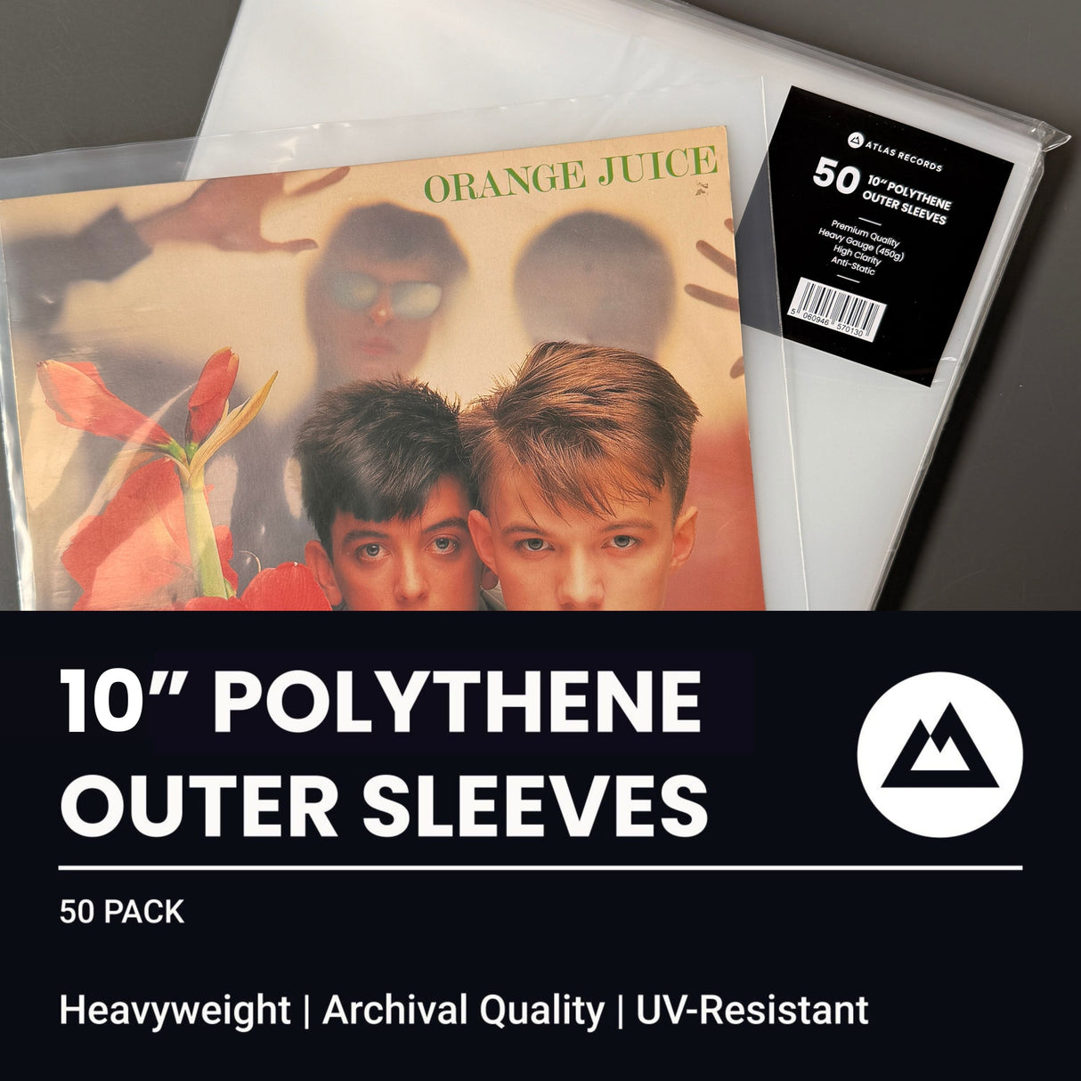 Polythene Outer Record Sleeves - 12" 10" 7"