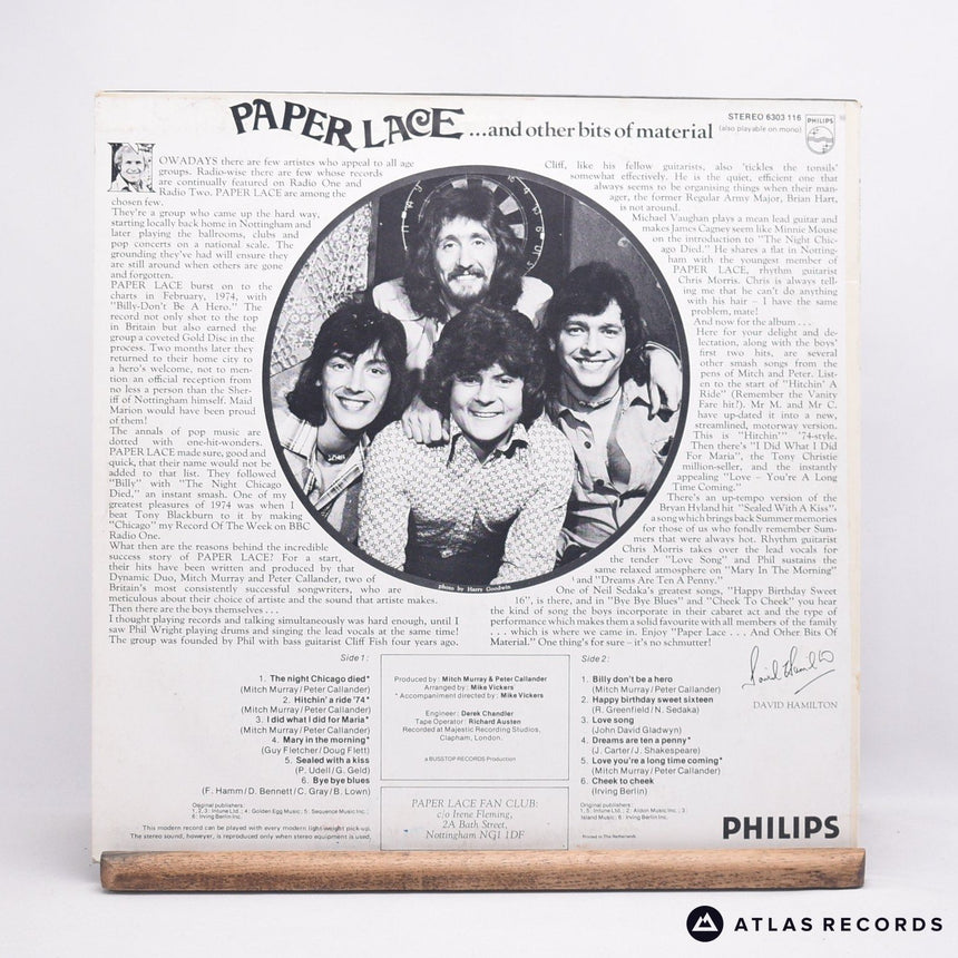 Paper Lace - ...And Other Bits Of Material - LP Vinyl Record - EX/VG+