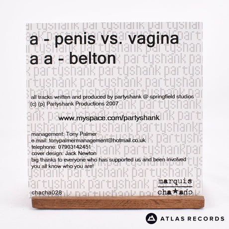 Partyshank - Penis Vs. Vagina - 7" Vinyl Record - NM/EX