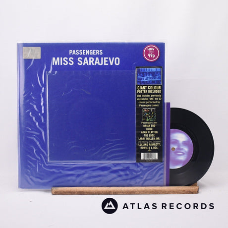 Passengers Miss Sarajevo 7" Vinyl Record - Front Cover & Record