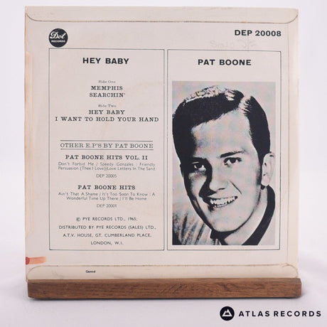 Pat Boone - Hey Baby - 7" EP Vinyl Record - EX/VG+