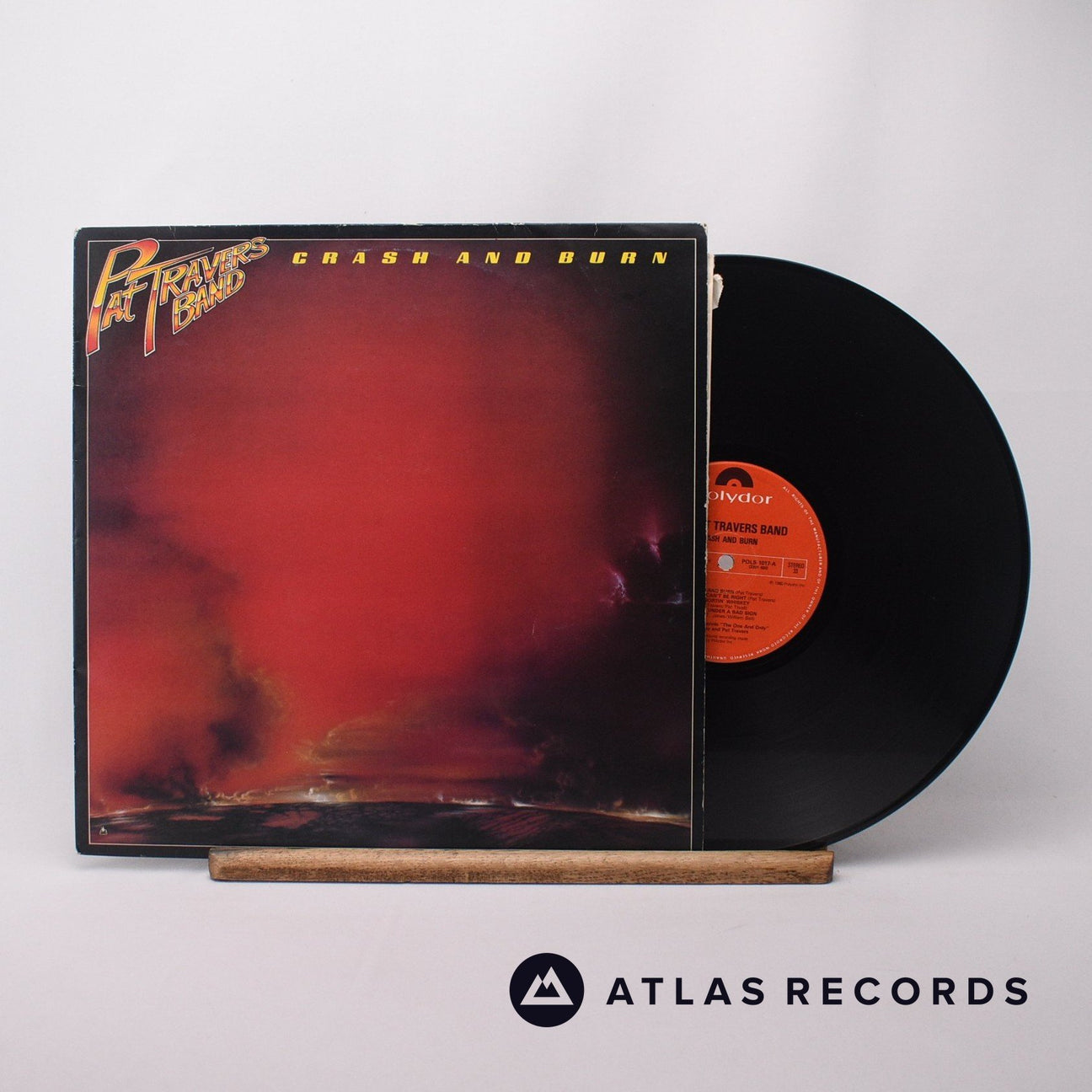 Pat Travers Band Crash And Burn LP Vinyl Record - Front Cover & Record