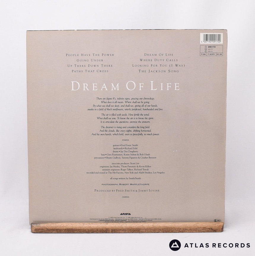 Patti Smith - Dream Of Life - A-1 B-1 LP Vinyl Record - EX/EX