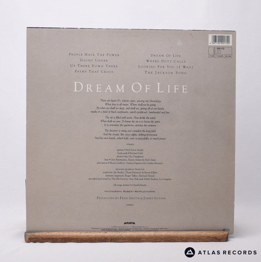 Patti Smith - Dream Of Life - LP Vinyl Record - EX/VG+