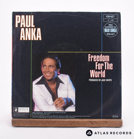 Paul Anka - Freedom For The World - 7" Vinyl Record - VG+/EX