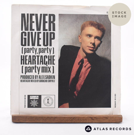 Paul Haig Never Give Up 7" Vinyl Record - Reverse Of Sleeve