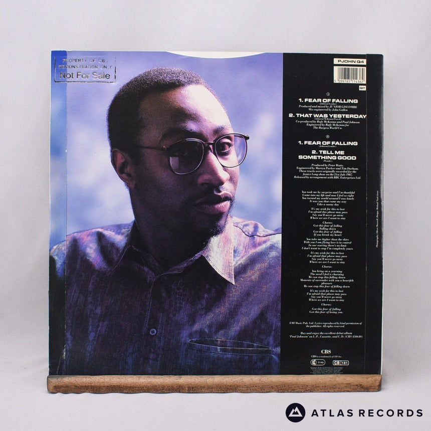 Paul Johnson - Fear Of Falling - Limited Edition 12" Vinyl Record - VG+/EX