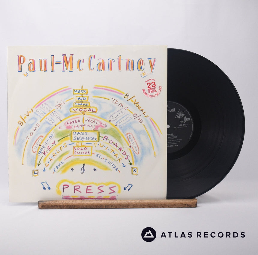 Paul McCartney Press 12" Vinyl Record - Front Cover & Record