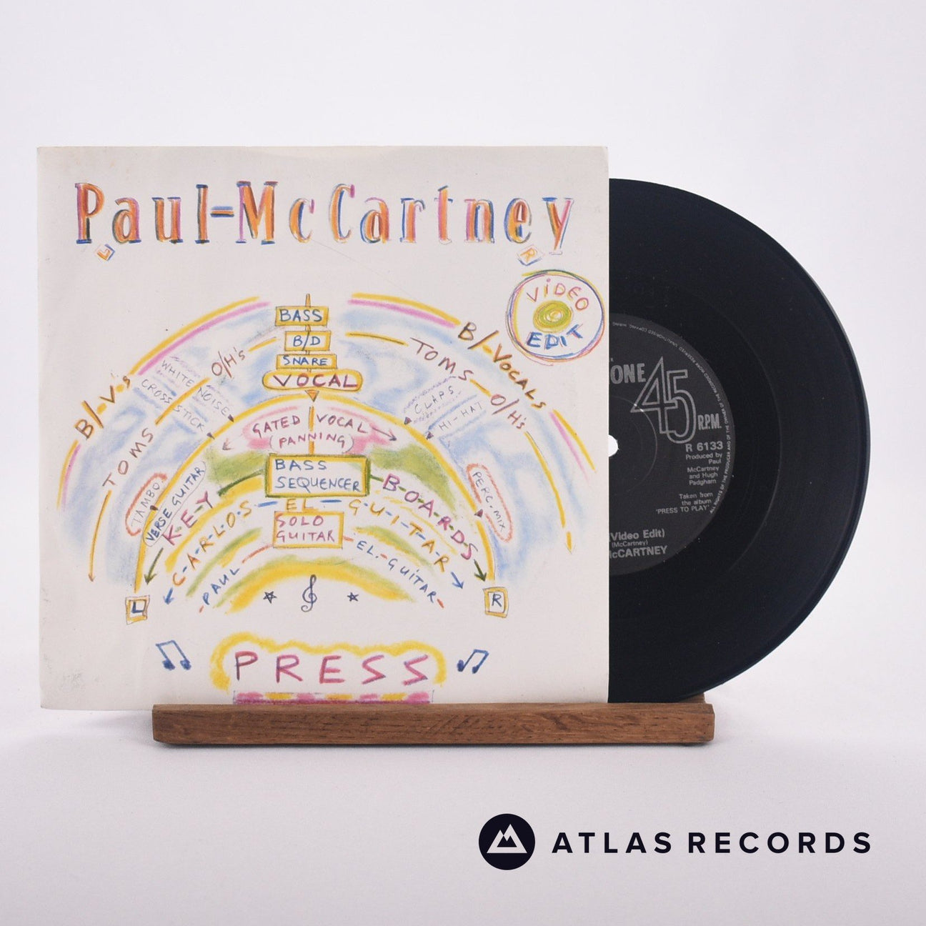 Paul McCartney Press 7" Vinyl Record - Front Cover & Record