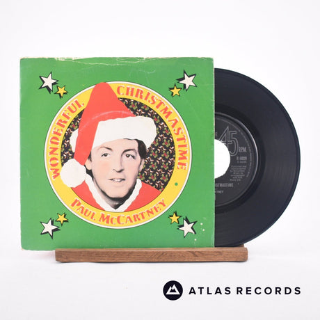 Paul McCartney Wonderful Christmastime 7" Vinyl Record - Front Cover & Record