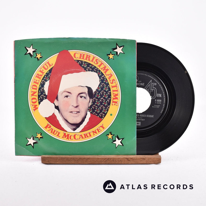Paul McCartney Wonderful Christmastime 7" Vinyl Record - Front Cover & Record