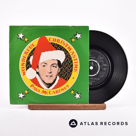 Paul McCartney Wonderful Christmastime 7" Vinyl Record - Front Cover & Record