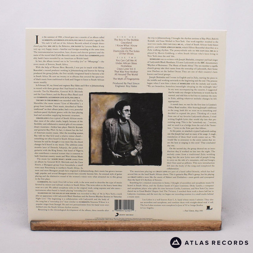 Paul Simon - Graceland - 180G Reissue 1A 2B LP Vinyl Record - NM/EX