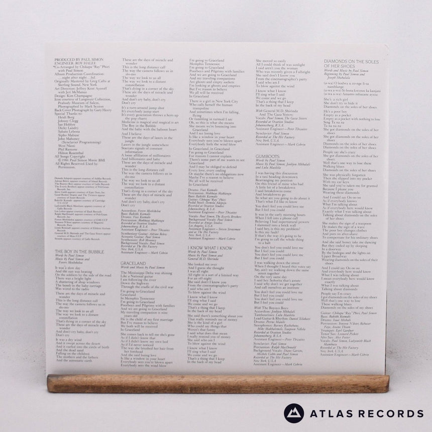 Paul Simon - Graceland - 180G Reissue 1A 2B LP Vinyl Record - NM/EX